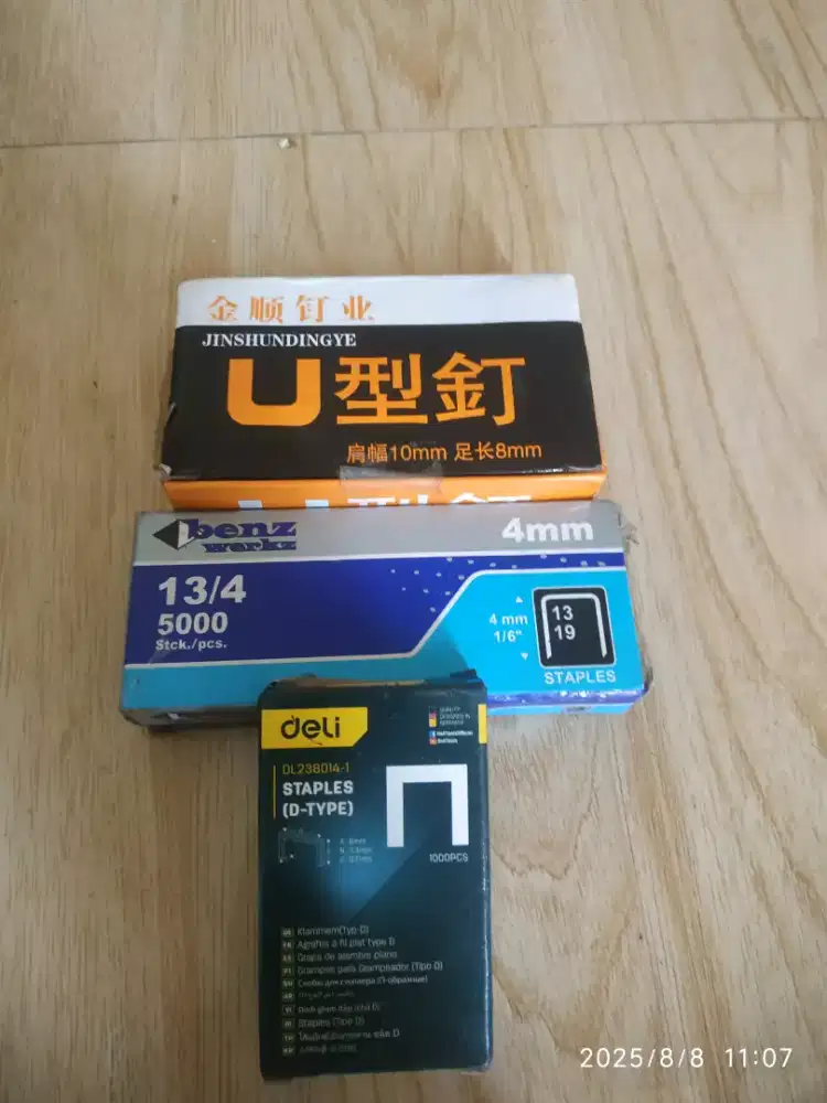 3 Buah Reffil atau isi ulang Gun Tacker