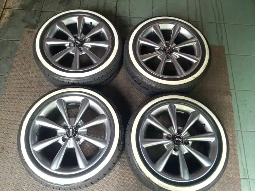 Velg XXR r16 pcd 4x100 lbr 7 et 43 + Ban BS 195/50r16 thn 2023