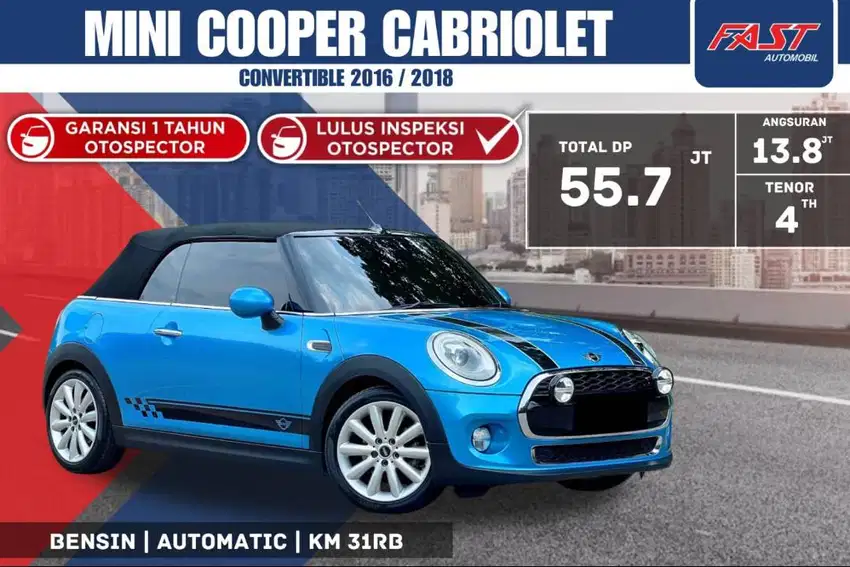 MINI COOPER 2016 / 2018 CABRIOLET CONVERTIBLE LOW KM.30RB #F5ST