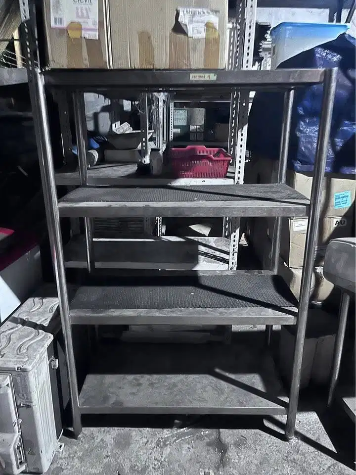 JUAL RAK SHELF STAINLESS STEEL 4 TINGKAT