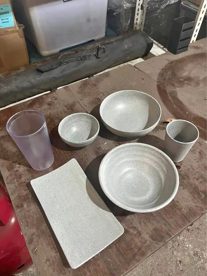 JUAL BORONGAN MELAMIN MANGKOK PIRING GELAS SENDOK GARPU RESTORAN JEPAN