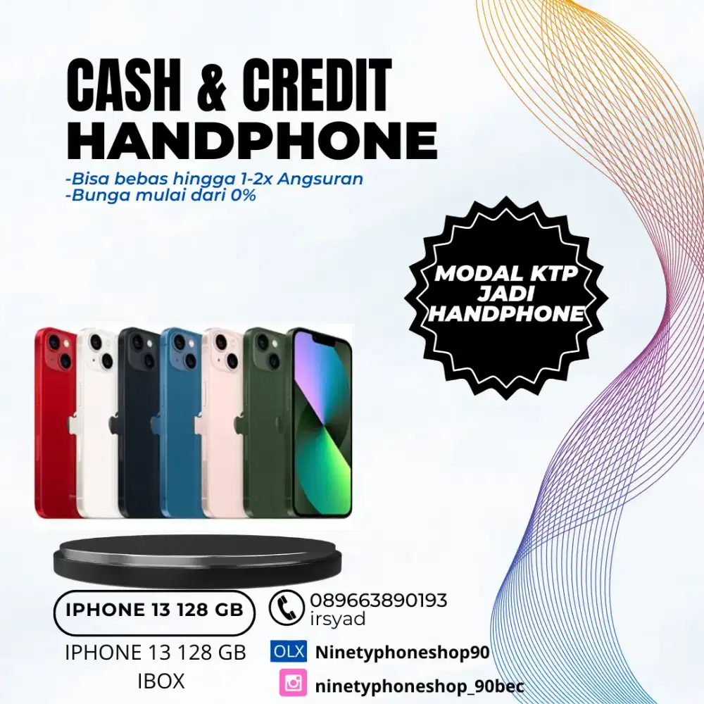 Iphone 13 128 GB Ibox New Cash & Credit tanpa dp cukup bawa ktp aja