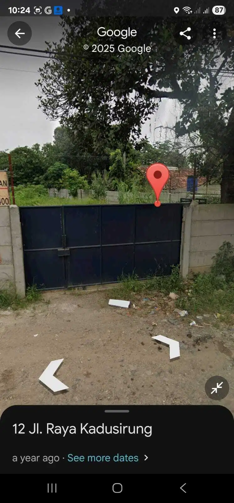 Tanah Komersial 516 m2 dekat dengan pintu tol, Jln Raya Kadusirung