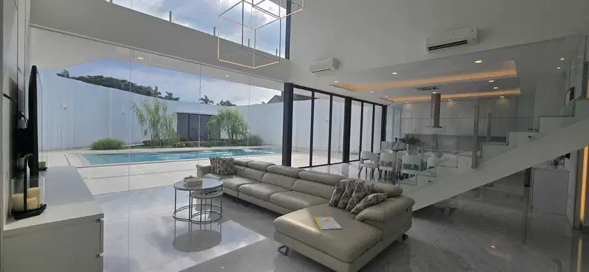 Rumah cantik mewah siap huni marmer Semi Furnished Teras Golf BSD