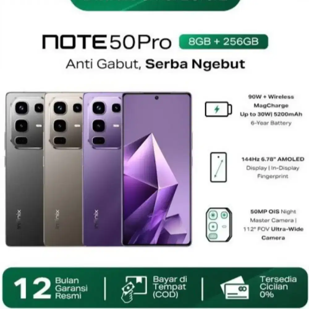 Infinix Note 50 Pro 8/256 gb New Garansi Resmi