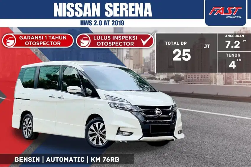 NISSAN SERENA HWS 2019 2.0 AT KM.76RB & PAJAK PANJANG #F4ST