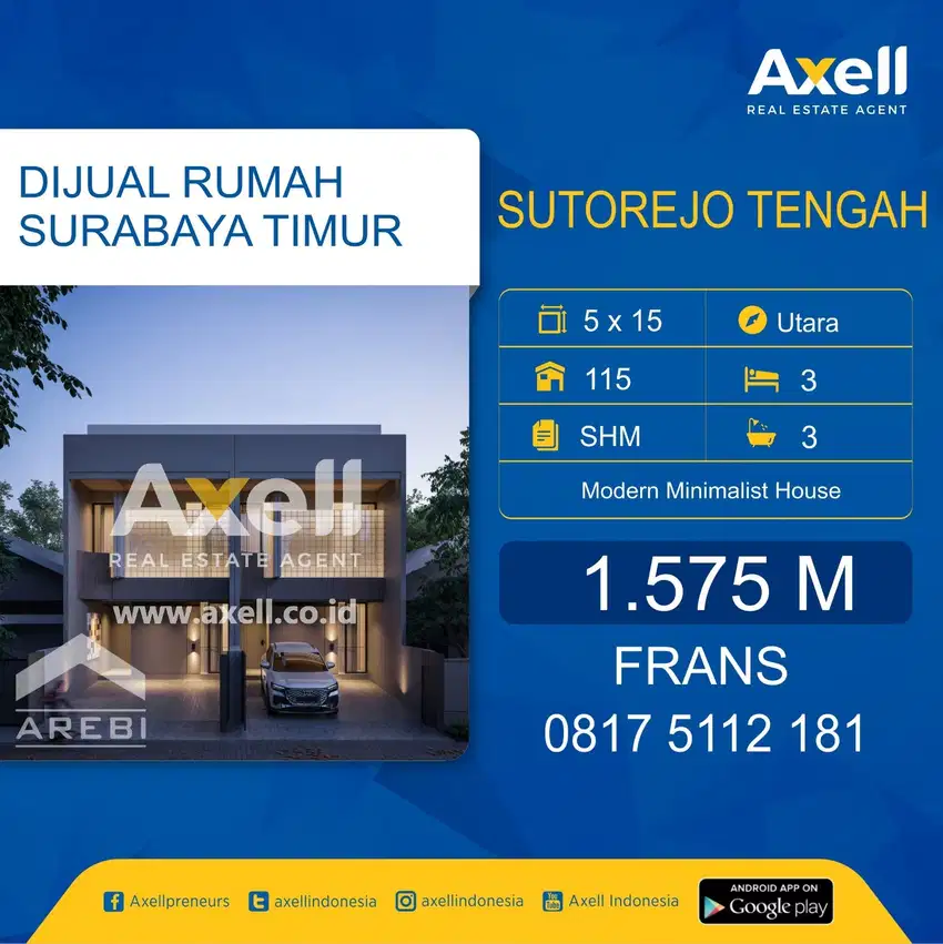 Rumah Modern Minimalis House Dijual