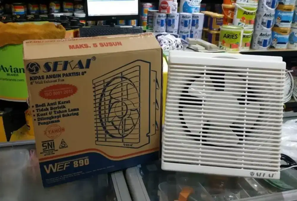 Kipas Angin Exhaust Sekai Dinding 8 inc Hexos Fan Wef 890