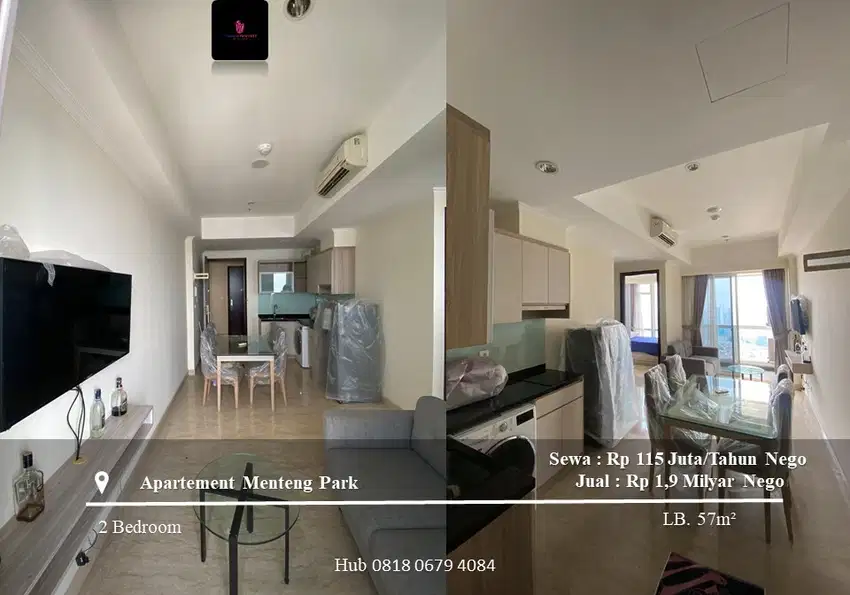Jual & Sewa Apt Menteng Park High Floor 2BR FF