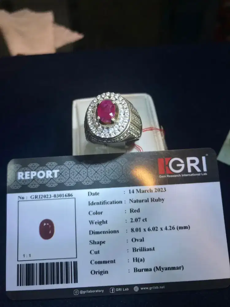 Red Ruby Burma Birma Myanmar 2.07 ct