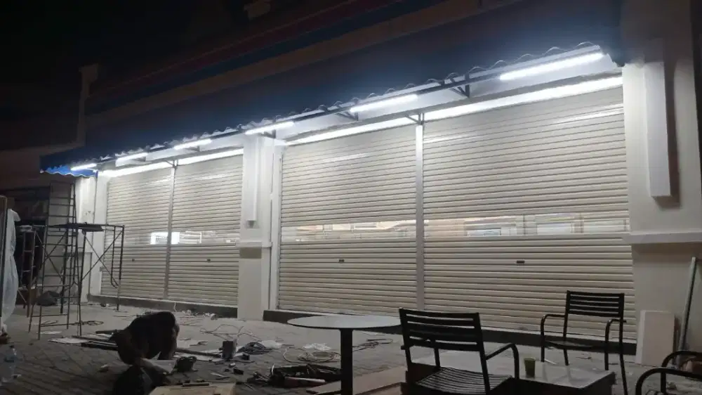 Rolling door folding gate kusen aluminium