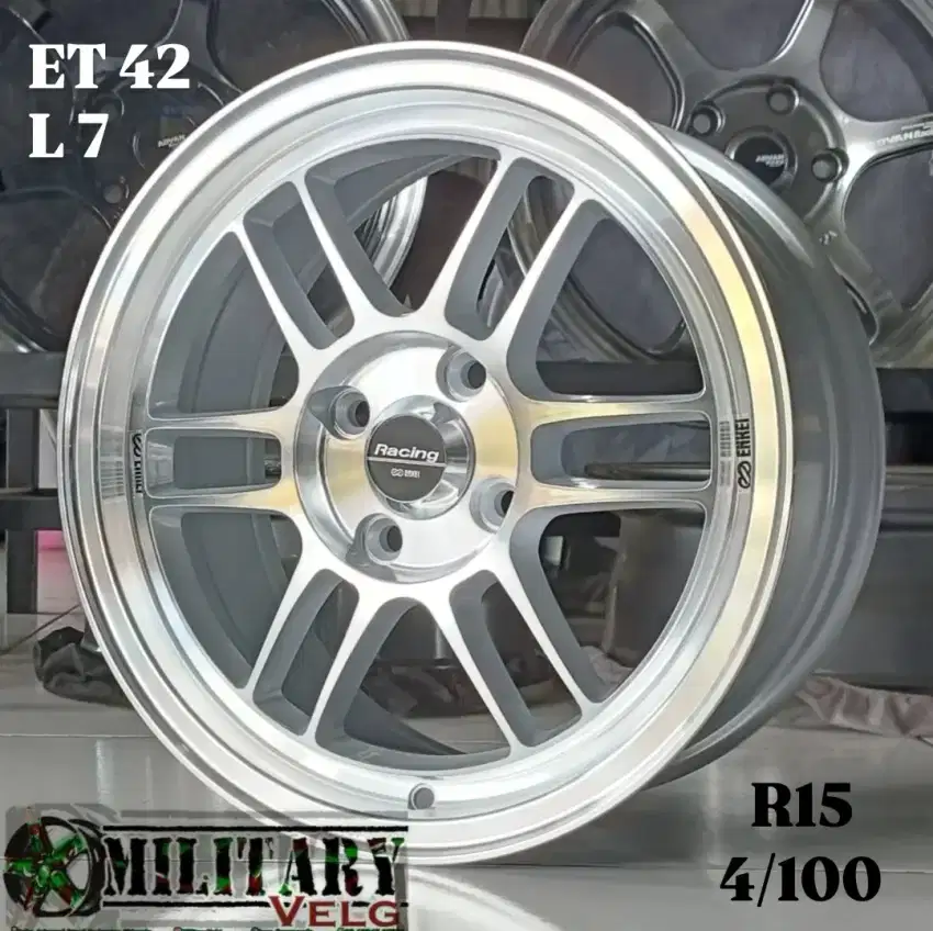 Enkei RPF1 FACE2 R15 Silver Machine Face Lips