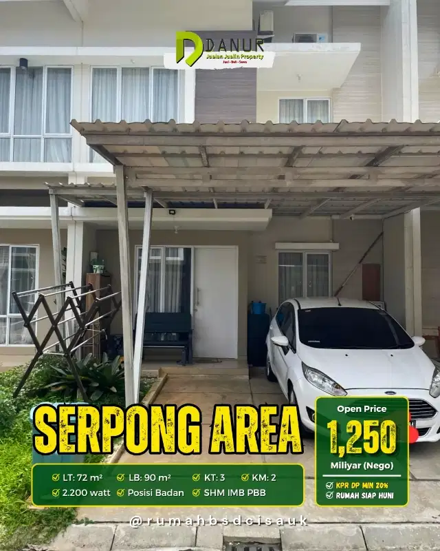 Rumah Dijual di Paradise Serpon City BU