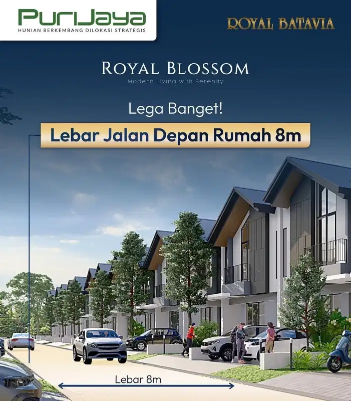 3kamar Royal Batavia puri jaya cadas kukun free biaya surat
