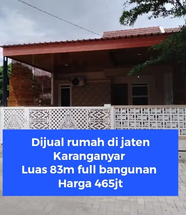 Dijual rumah minimalis di jaten Karanganyar