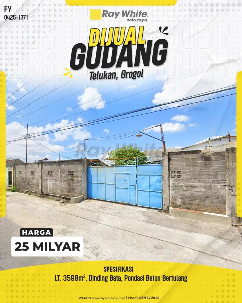 Dijual Gudang Siap Pakai Akses Lebar di Telukan, Grogol