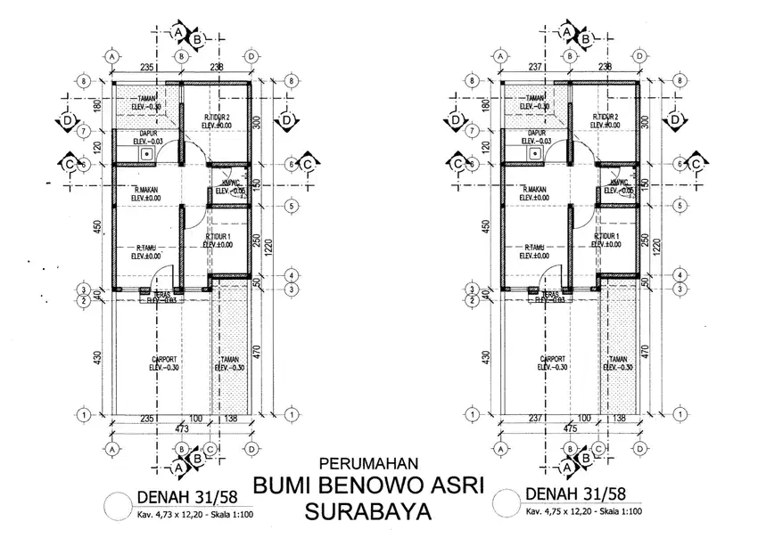 RUMAH BUMI BENOWO ASRI, RUMAH 400 JUTAAN DI SURABAYA