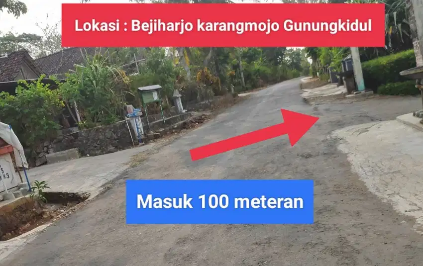 Tanah dijual pekarangan di Bejiharjo Dekat Kota Wonosari Gunung Kidul