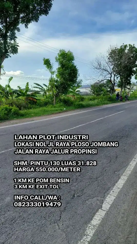 Lahan plot industri ploso jombang