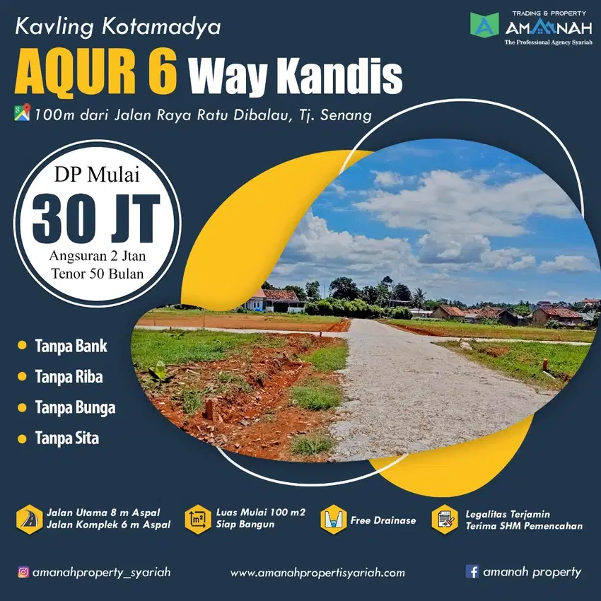 TANAH MURAH KREDIT BELAKANG PASAR WAYKANDIS