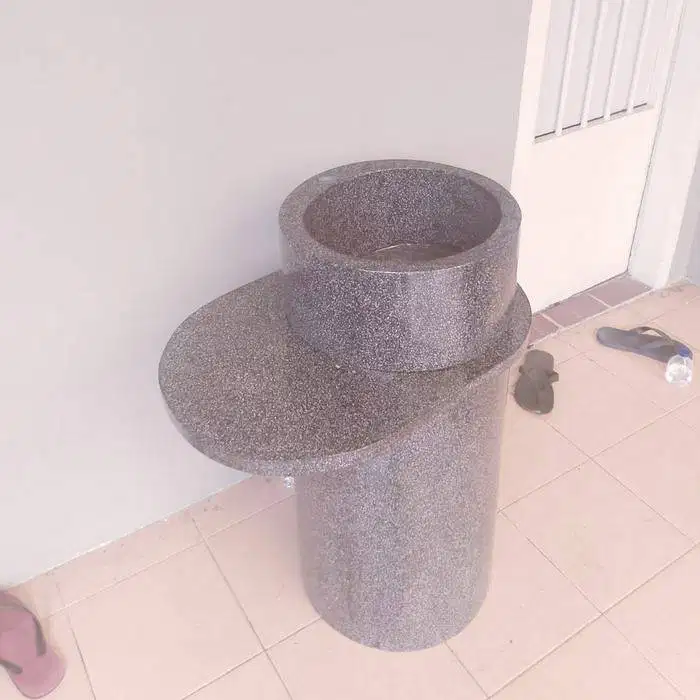 washtafel silinder meja terrazzo