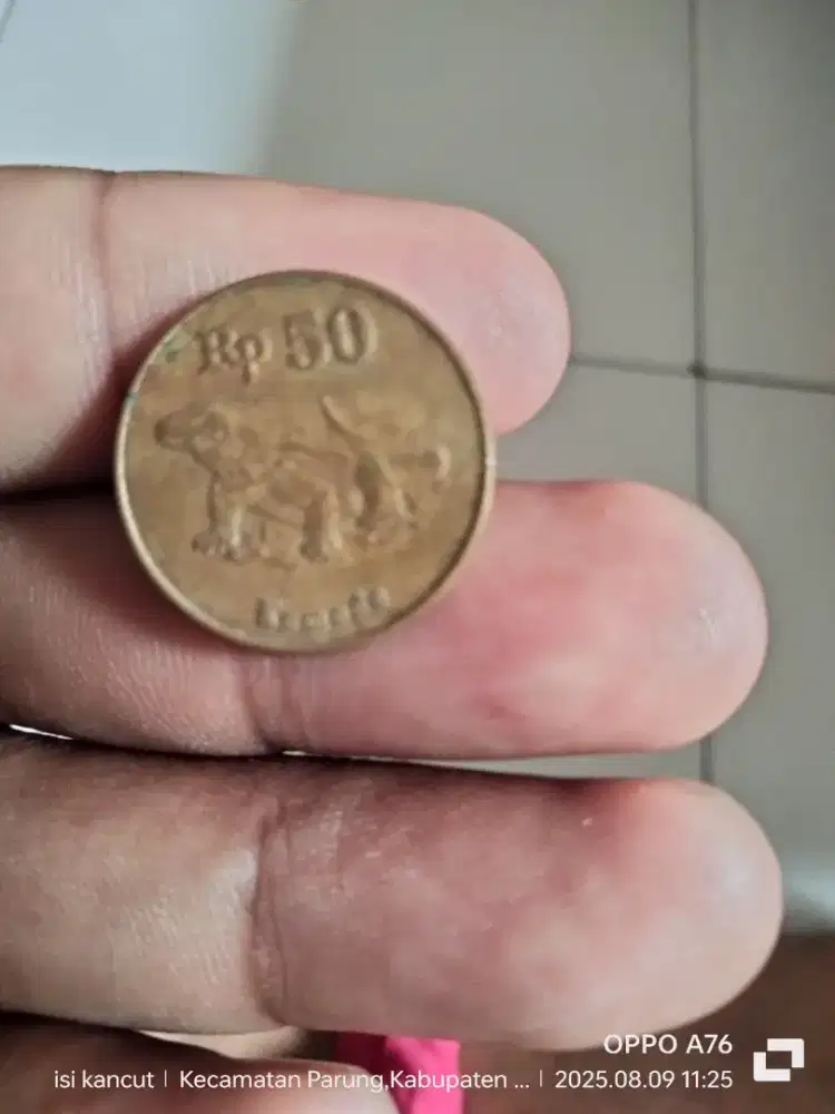 Koin emas logam Rp50
