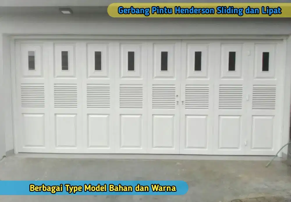 Gerbang Pintu Garasi Kantor Gudang Produksi Konpeksi Toko Henderson