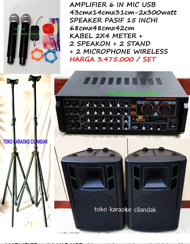 SPEAKER PASIF 15 COCOK UNTUK KARAOKE RESTORAN CAFE SENAM MASJID MUSHOL