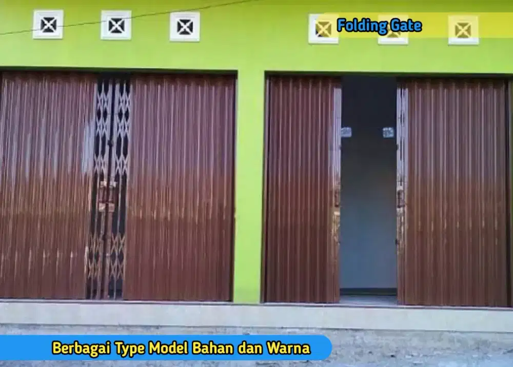 Gerbang Pintu Toko Bengkel Garasi Sorum Kantor Bank Folding Gate Baru