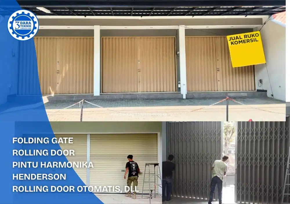 Terima Pasang Pintu Ruko rolling door, pintu harmonika, folding gate