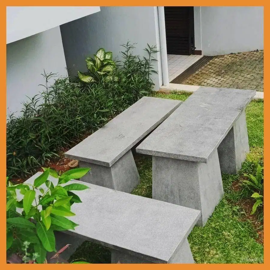 bangku dan meja taman terrazzo outdoor
