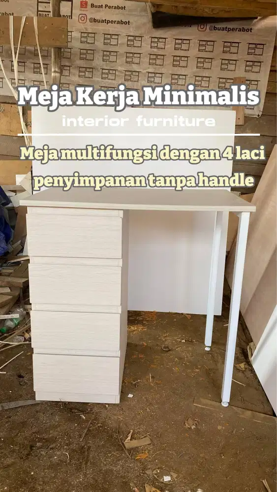 MEJA KERJA TANPA HANDLE/MEJA KERJA DAN MEJA BELAJAR/MEJA CUSTOM