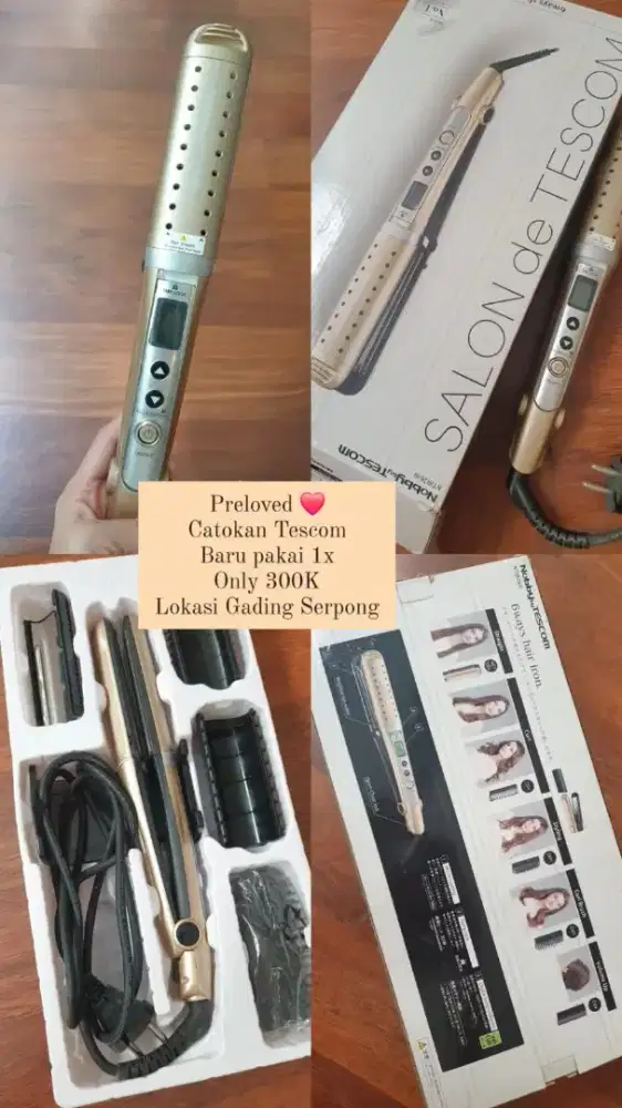 Catokan rambut lurus merk Tescom