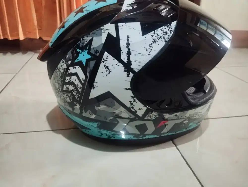 Helm KYT R10 | Black Aqua Blue | Full face