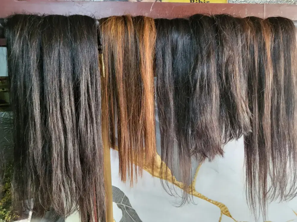 Rambut sambung hair extension 60cm 100 helai
