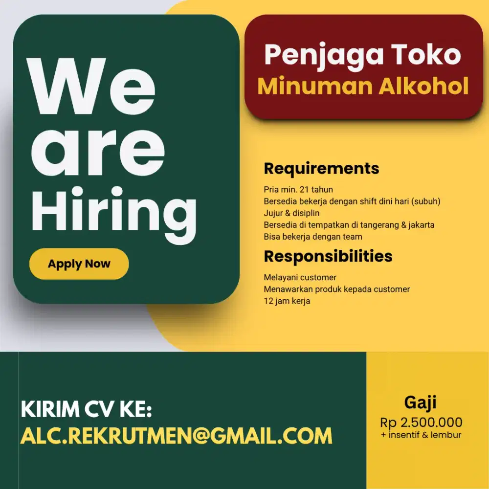 Penjaga toko minuman