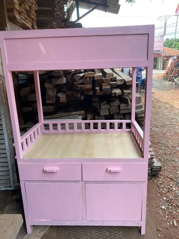 Silahkan diorder! gerobak baru dari bahan kayu