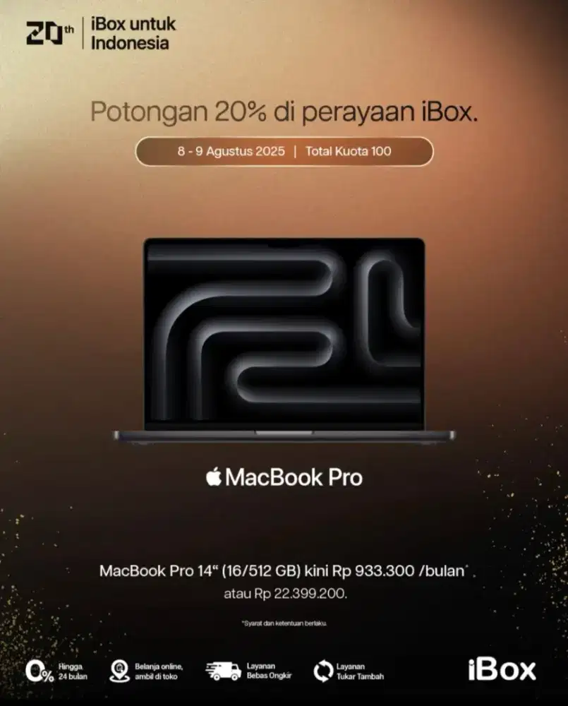Macbook pro M4 128GB hemat hingga 400rb