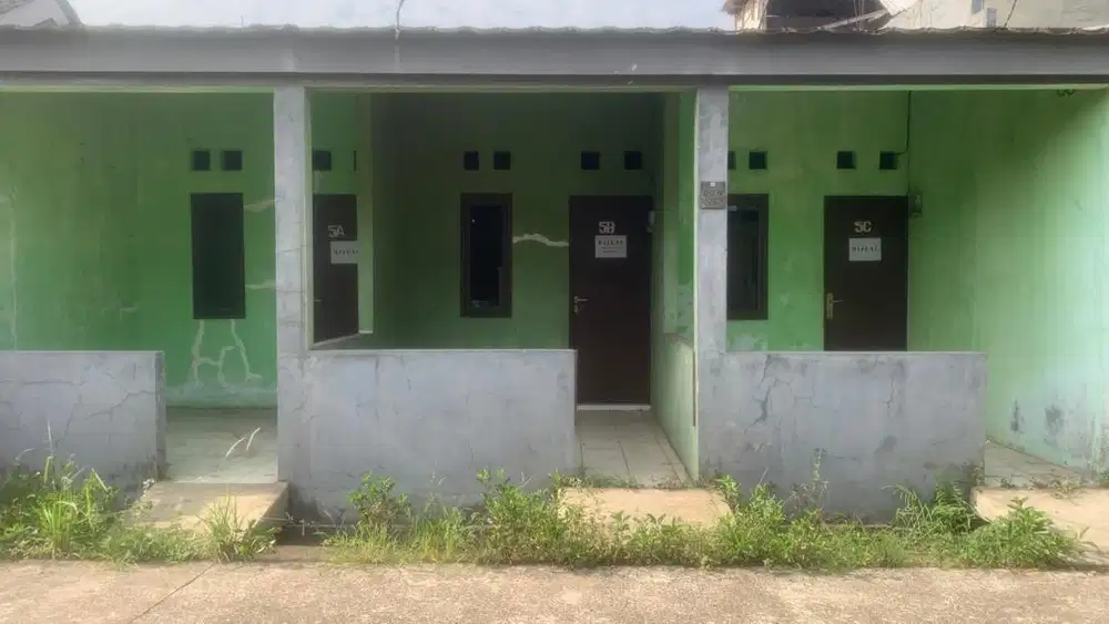 Dijual Murah Rumah Kontrakan 3 Pintu, Aman, Anti Banjir