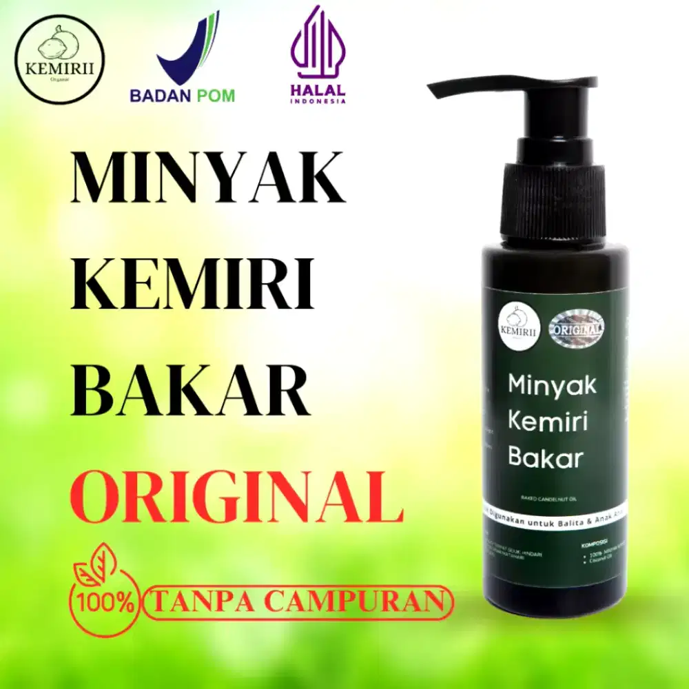 Minyak Kemiri Bakar Ori Penumbuh Rambut Kumis Jenggot Alis