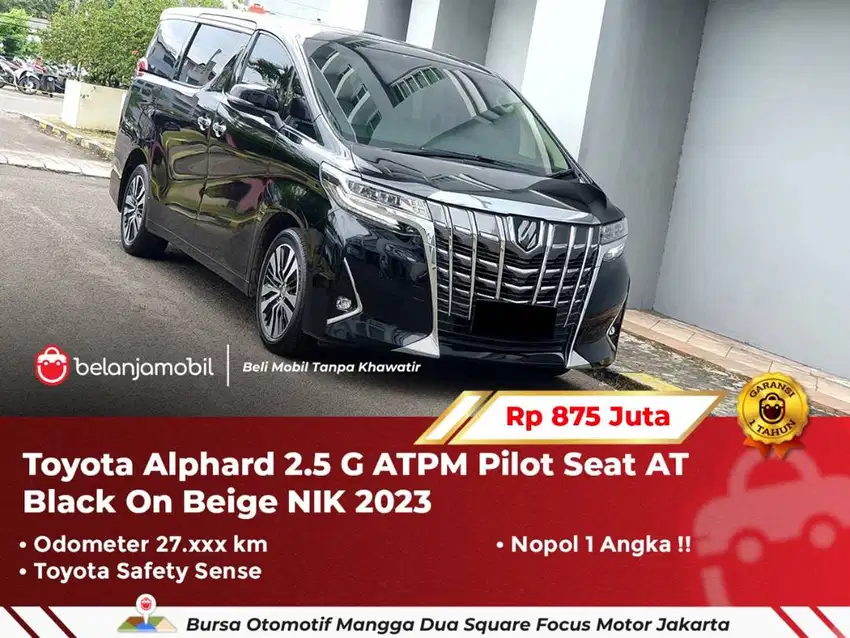 [ WARRANTY ] Toyota Alphard 2.5 G ATPM Pilotseat AT Black 2023/2024
