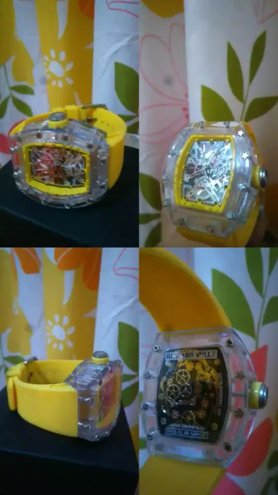 Jam Tangan Richard Mill3 Premium Branded Exclusive (Special Yellow)