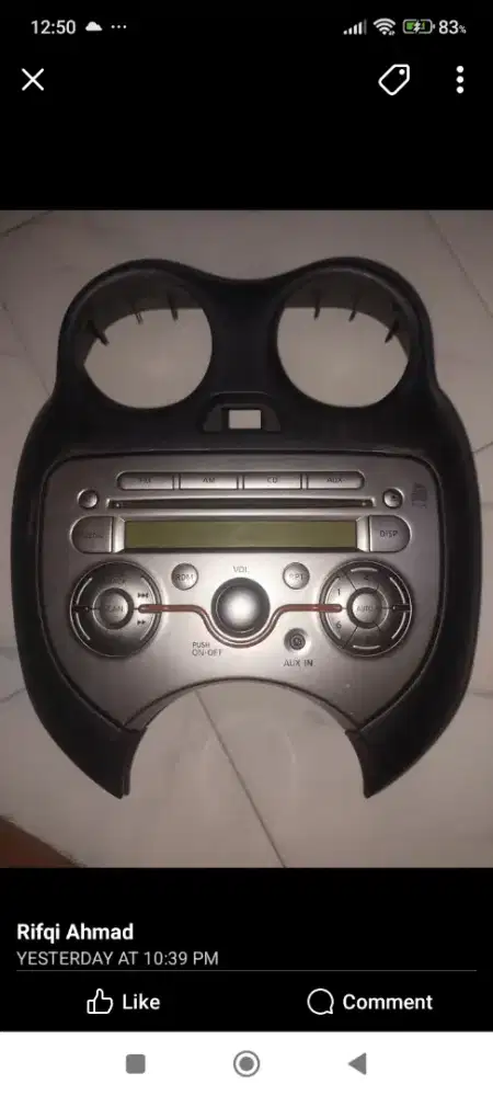 Headunit single disc original nissan march