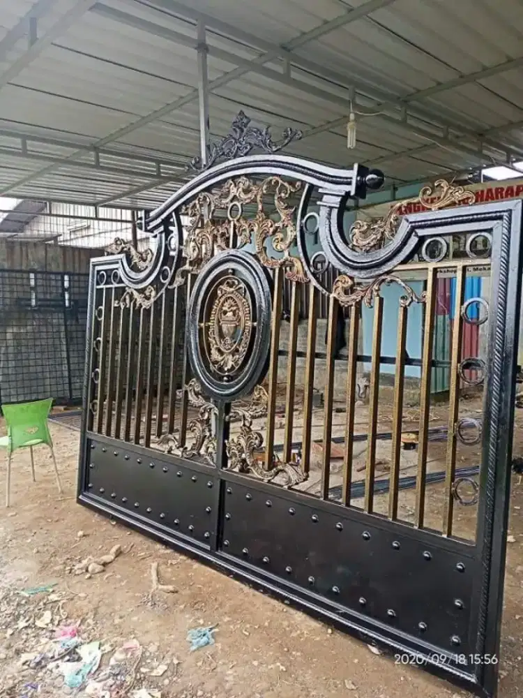 Bengkel las Lampung tralis kanopi pintu pagar gerbang tangga