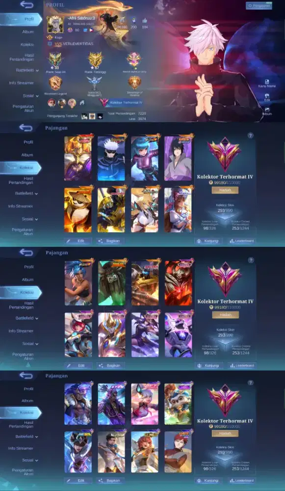 Ready stok akun ml kolektor terhormat 4