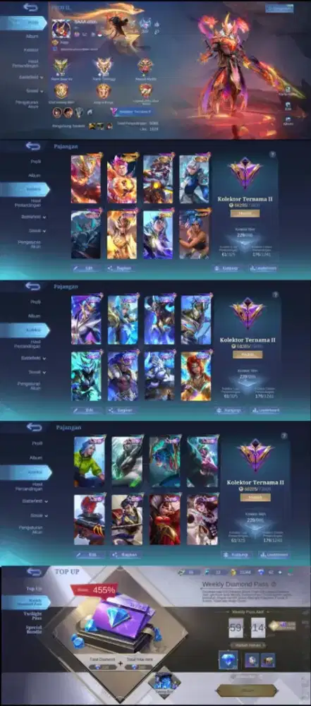 Ready stok akun ml kolektor ternama 2