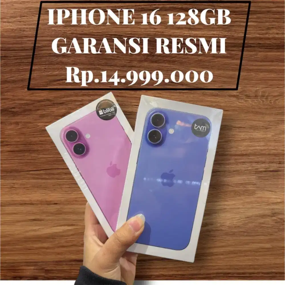 IPHONE 16 GARANSI RESMI BUNGA 0%