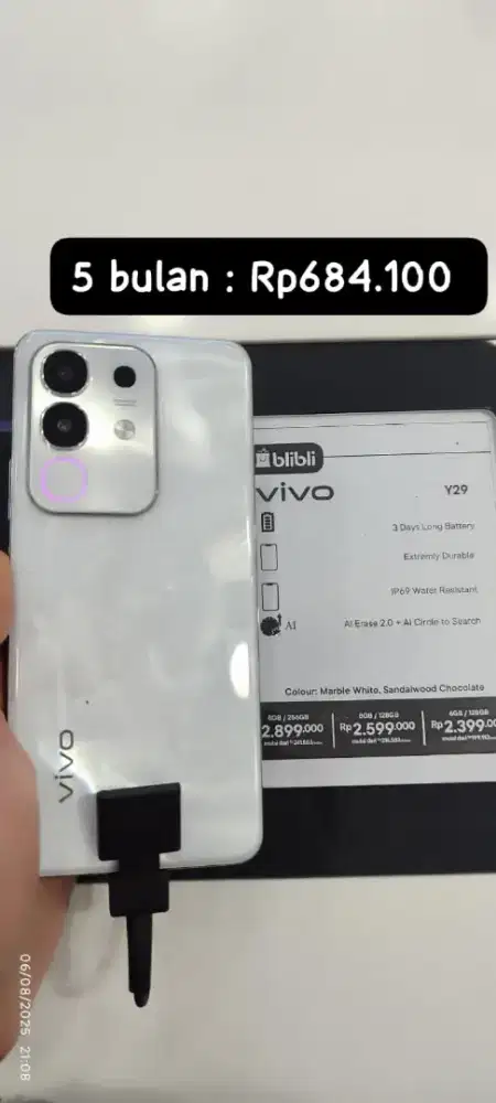 Vivo Y29 PROMO cicilan free DP bunga 0%
