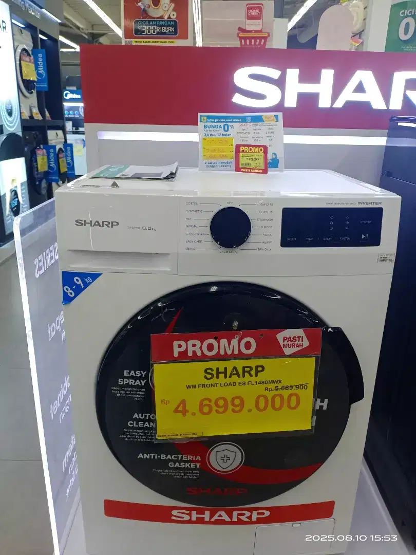 Cicilan Sharp WM Front Load syarat KTP aja