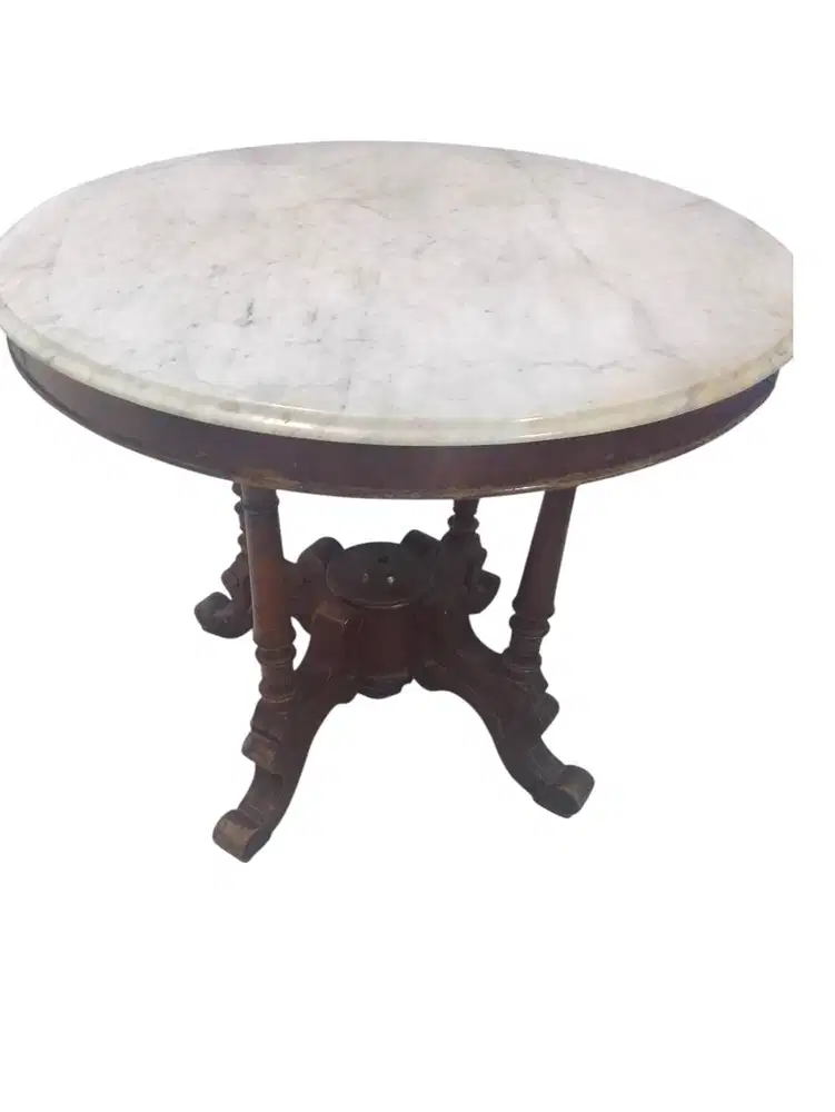 Meja Makan Bulat MARMER  == ASLI == Ukuran: 1 Meter